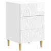 Naktinis staliukas Itin blizgi balta 43 x 39,5 x 66,5 cm