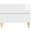 Naktinis staliukas Itin blizgi balta 62 x 34,5 x 48 cm