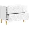Naktinis staliukas Itin blizgi balta 62 x 34,5 x 48 cm