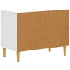 Naktinis staliukas Itin blizgi balta 62 x 34,5 x 48 cm