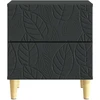 Naktinis staliukas Juoda 43 x 34,5 x 48 cm Apdirbta mediena