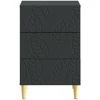 Naktinis staliukas Juoda 43 x 39,5 x 66,5 cm Apdirbta mediena