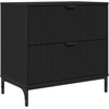 Naktinis staliukas Juoda 63.5 x 36 x 61 cm Apdirbta mediena