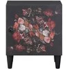 Naktinis staliukas su durelėmis 2 pcs Juoda 40 x 33 x 46 cm