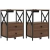 Šalia lovos spintelė 2 pcs Rudas ąžuolas 40 x 31 x 60 cm