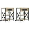 Šalia lovos spintelė 2 pcs Sonoma ąžuolas 41 x 31 x 51 cm