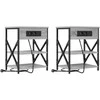 Šalia lovos spintelė 2 pcs Pilkas Sonoma 41 x 31 x 51 cm