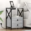 Šalia lovos spintelė 2 pcs Pilkas Sonoma 40 x 31 x 60 cm