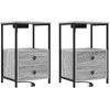 Šalia lovos spintelė 2 pcs Pilkas Sonoma 40 x 31 x 60 cm