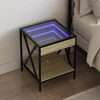 Naktinis staliukas su Infinity LED, ąžuolo, 40x40x49cm