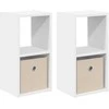 Naktinis staliukas su stalčių 2 pcs Balta 25,5 x 22 x 49,5 cm