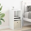 Naktinis staliukas su stalčių 2 pcs Balta 30,5 x 27 x 59,5 cm