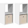 Naktinis staliukas su stalčių 2 pcs Balta 30,5 x 27 x 59,5 cm