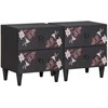 Naktinis staliukas su stalčių 2 pcs Ruda 40 x 33,5 x 46 cm