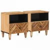 Naktinis staliukas 2 pcs Ruda 50 x 33 x 60 cm