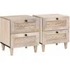 Šalia lovos spintelė 2 pcs Balta 40 x 33 x 46 cm