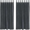 Užtemdymo užuolaidos 2 pcs Šviesiai pilka 140 x 175 cm Aksomas