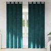 Užtemdymo užuolaidos 2 pcs Tamsiai žalia 140 x 245 cm Aksomas