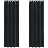 Užtemdymo užuolaidos 2 pcs Juoda 140 x 260 cm Aksomas