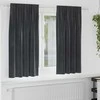 Užtemdymo užuolaidos 2 pcs Tamsiai pilka 140 x 175 cm Aksomas