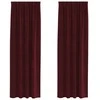 Užtemdymo užuolaidos 2 pcs Vyno raudona 140 x 225 cm Aksomas