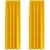 Užtemdymo užuolaidos 2 pcs Garučių geltona 140 x 260 cm Aksomas
