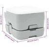 Stovyklavietės tualetas Pilka ir balta 41,5 x 36,5 x 30 cm