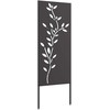 Sodo privatumo ekranas Gėlių Juoda 50 x 140 cm