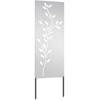 Sodo privatumo ekranas Sidabro 50 x 140 cm Nerūdijantis plienas