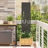 Sodo privatumo ekranas „Fretwork“ Juoda 32 x 140 cm