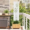 Sodo privatumo ekranas „Fretwork“ Balta 32 x 140 cm