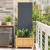 Sodo privatumo ekranas „Fretwork“ Antracitas 50 x 140 cm