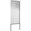 Sodo privatumo ekranas „Fretwork“ Sidabro 50 x 140 cm