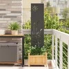 Sodo privatumo ekranas „Fretwork“ Juoda 32 x 140 cm