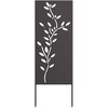 Sodo privatumo ekranas Gėlių Juoda 50 x 140 cm