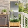 Sodo privatumo ekranas „Fretwork“ Sidabro 50 x 140 cm