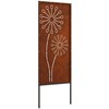 Nuotraukų rėmelis Sodo privatumo ekranas „Fretwork“ Rūdijanti 50 x 140 cm