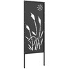 Sodo privatumo ekranas „Fretwork“ Juoda 50 x 140 cm