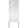 Sodo privatumo ekranas Gėlių Sidabro 50 x 140 cm