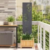 Sodo privatumo ekranas „Fretwork“ antracito spalvos 32 x 140 cm