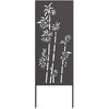 Sodo privatumo ekranas Gėlių Juoda 50 x 140 cm