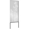 Sodo privatumo ekranas Gėlių Sidabro 50 x 140 cm