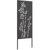 Sodo privatumo ekranas Gėlių Juoda 50 x 140 cm