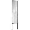 Sodo privatumo ekranas „Fretwork“ Sidabro 32 x 140 cm