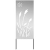 Sodo privatumo ekranas „Fretwork“ Sidabro 50 x 140 cm
