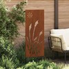 Sodo privatumo ekranas „Fretwork“ Rūdijanti 50 x 140 cm