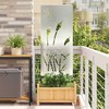 Sodo privatumo ekranas „Fretwork“ Sidabro 50 x 140 cm