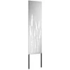 Sodo privatumo ekranas „Fretwork“ Sidabro 32 x 140 cm