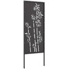 Sodo privatumo ekranas Gėlių Juoda 50 x 140 cm