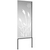 Sodo privatumo ekranas „Fretwork“ Sidabro 50 x 140 cm